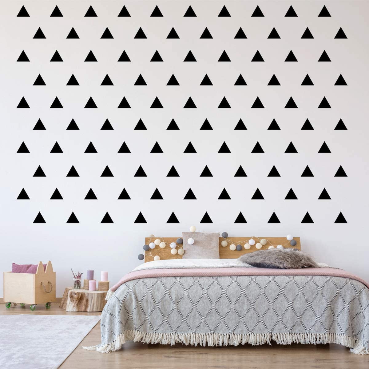 VWAQ Triangle Stickers for Wall Kids Peel and Stick Shapes Vinyl Wall ...