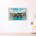 thumbnail image 1 of VWAQ - Vacation Wall Decal 3D Window View Office Nature Sticker Poolside Home Decor - NWT38, 1 of 1