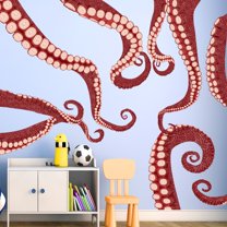 VWAQ Vinyl Octopus Tentacles Wall Sticker - Kraken Wall Decal Sea Monster Decor - NA06