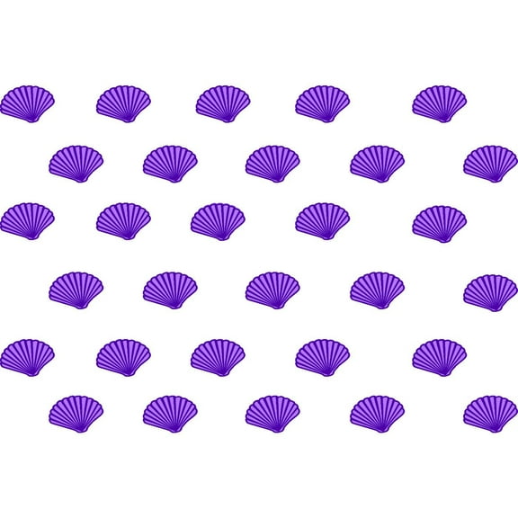VWAQ Vinyl Wall Art Stickers Decals, Sea Shells Nautical Beach Decor - Peel & Stick VWAQ-POF2 (Purple)