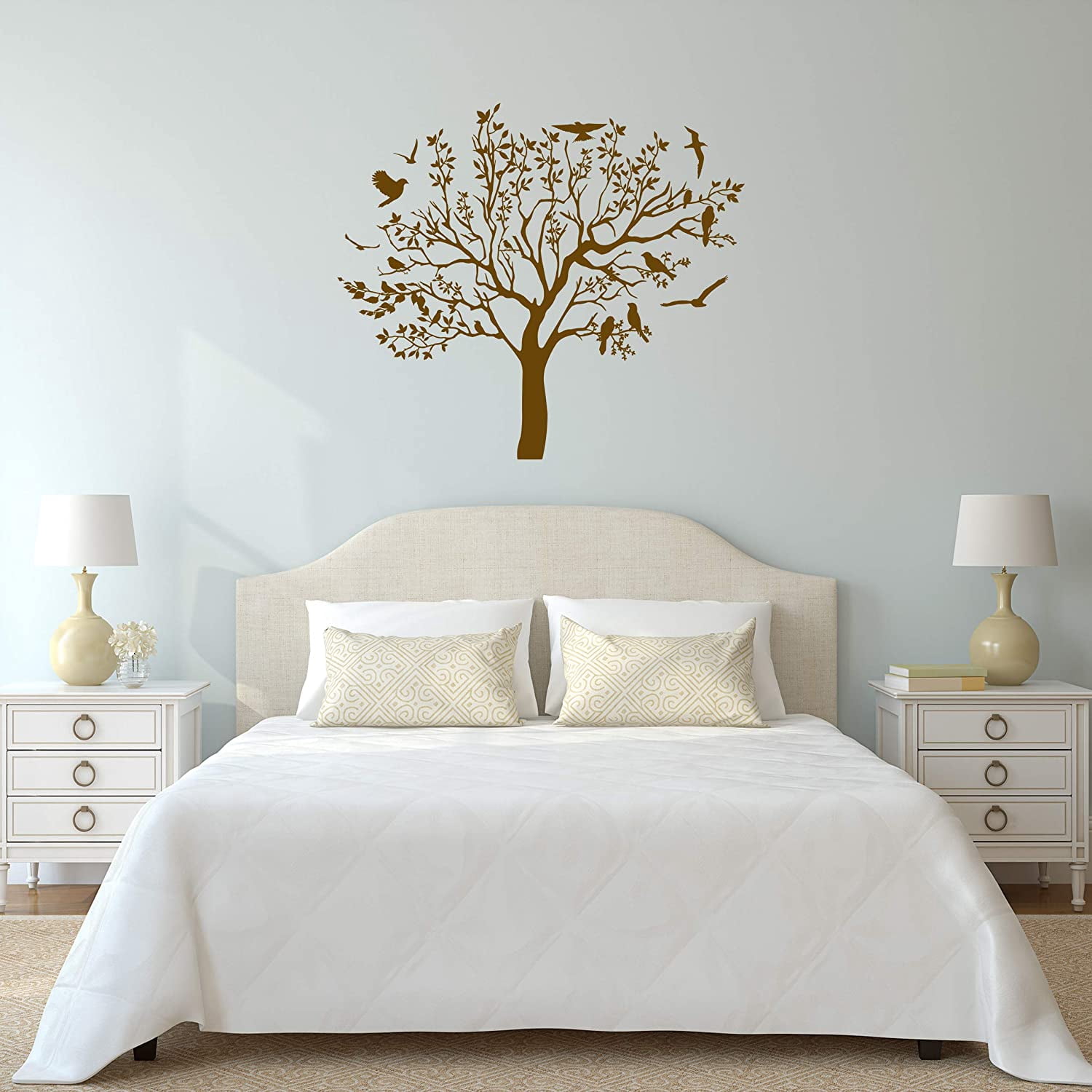 VWAQ Vinyl Wall Decal Tree with Birds Branches Decor Stickers Living ...