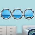 thumbnail image 1 of VWAQ Wall Decal Stickers - Ocean Portholes Decals - Submarine Window VWAQ-SPW1 (24" Diameter, Silver), 1 of 2