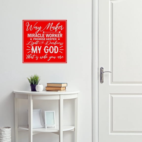 VWAQ Way Maker Miracle Worker Promise Keeper Inspirational Wall Decal Religious Home Decor