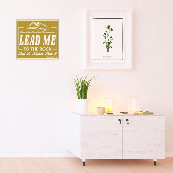 VWAQ When My Heart is Overwhelmed Lead Me to The Rock Religious Home Decor