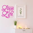 thumbnail image 1 of VWAQ Where There is Love There is Life Wall Decal - Family Love Quotes Wall Decor - 18"H X 16.5"W HOT PINK, 1 of 1