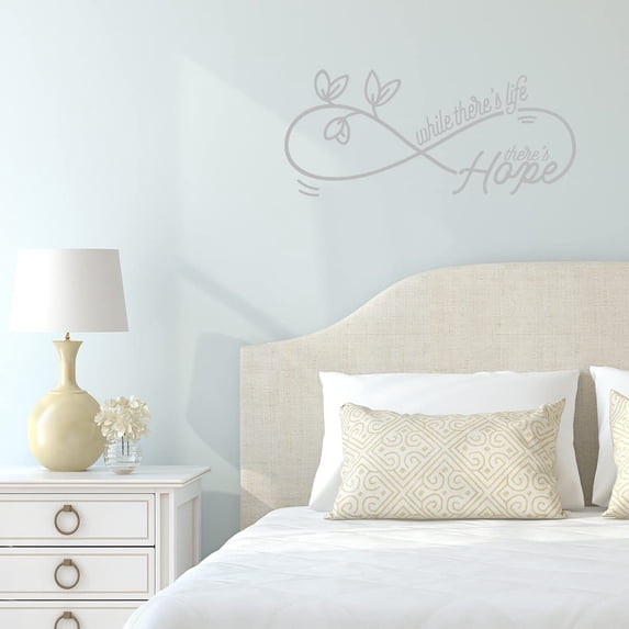 VWAQ While There's Life There's Hope Wall Decal - Inspirational Life Quotes Wall Decor