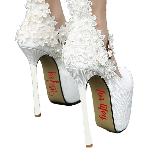 VWAQ Wifey for Lifey Decoration Wedding Bride Art Wife Decor for Shoes