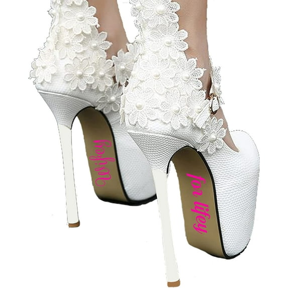 VWAQ Wifey for Lifey Decoration Wedding Bride Art Wife Decor for Shoes
