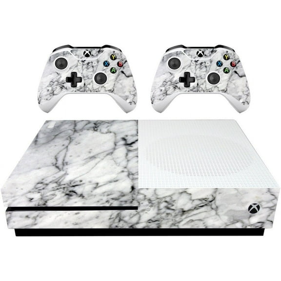 VWAQ Xbox One Slim Skin Cover for Xbox One Controllers, White Marble