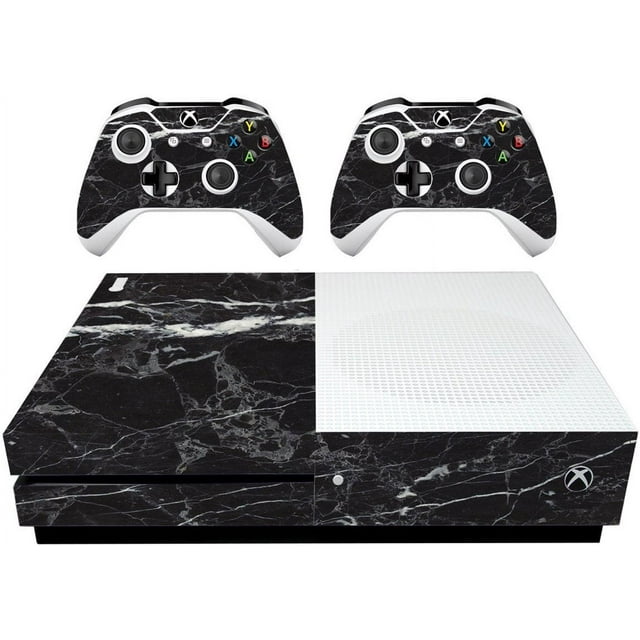 VWAQ Xbox One S Black Cover XB1 Slim Marble Skins for Console VWAQ