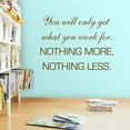 thumbnail image 1 of VWAQ You Will Only Get What You Work for Wall Decal Inspirational Office Quote, 1 of 1