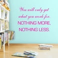 thumbnail image 1 of VWAQ You Will Only Get What You Work for Wall Decal Inspirational Office Quote, 1 of 1
