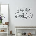 thumbnail image 1 of VWAQ You are Beautiful Wall Decal Inspirational Girls Room Decor - 15"H X 22"W BLACK, 1 of 1