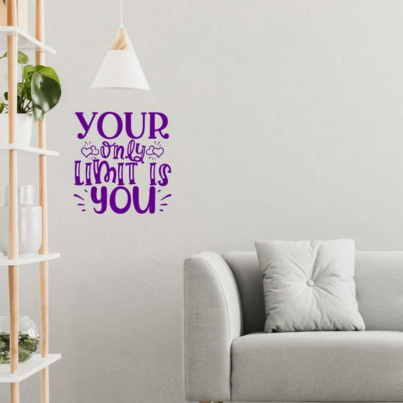 VWAQ Your Only Limit is You Motivational Quote Inspirational Wall Decal