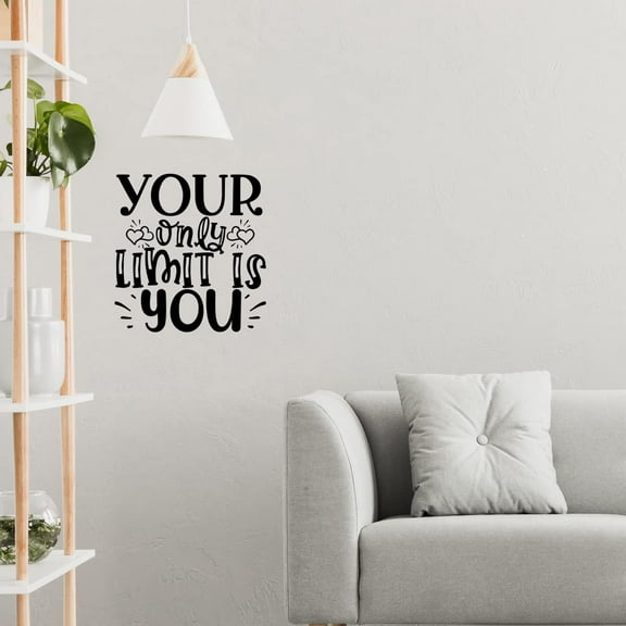 VWAQ Your Only Limit is You Motivational Quote Inspirational Wall Decal