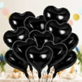 thumbnail image 1 of VWRXBZ 10 Pack Heart Foil Balloons, Black Aluminum Self Sealing Balloons with Ribbon for Valentines Day, Birthday, Wedding, Engagement and Baby Shower Decorations, 1 of 6