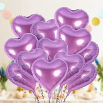 VWRXBZ 10 Pack Heart Foil Balloons, Black Aluminum Self Sealing Balloons with Ribbon for Valentines Day, Birthday, Wedding, Engagement and Baby Shower Decorations