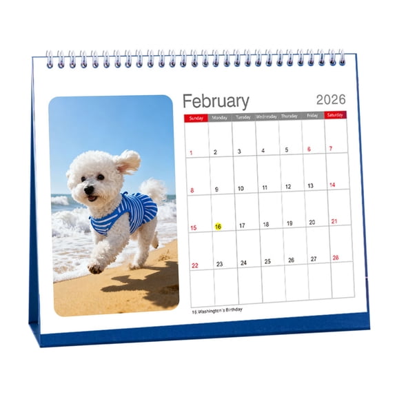 VWRXBZ 2026 Customizable Pet Lovers Wall Calendar 8.5x5.7 Inch Personalized Photo Calendar with 13 High-Definition Pages Thick Paper Ideal Gift for Dog Cat Owners for Home Office Decor