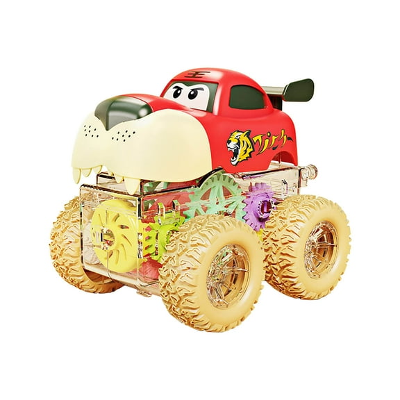 VWRXBZ 3 Inch Off-Road Toy Car with Rotating Gears Stunt Action and Cool Lights for boys Boys No Battery Required