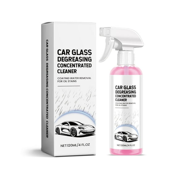 VWRXBZ Car Glass Cleaner and Rain Repellent, Windshield Waterproof Cleaning Solution, Efficient Decontamination and Streak-Free Shine, Fast Drying for Clear Visibility, 120ml