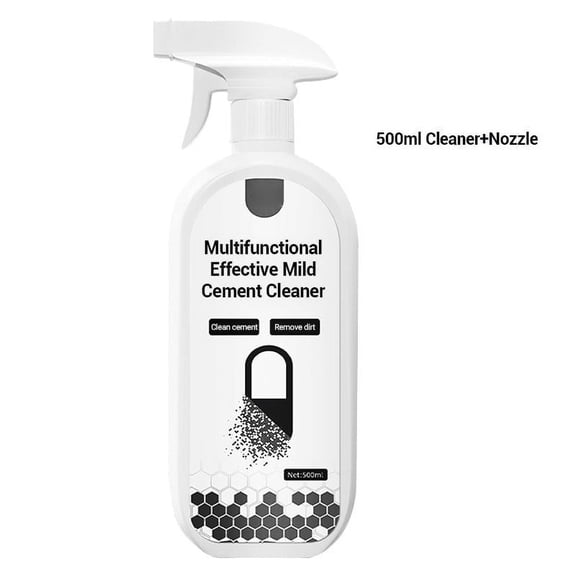 VWRXBZ Cement Cleaner Liquid, Multi Functional and Mild formula for Automotive, Glass, Concrete Surfaces, Quick Dissolve Cement Residue, 500ml Bottle with Leak Proof Nozzle