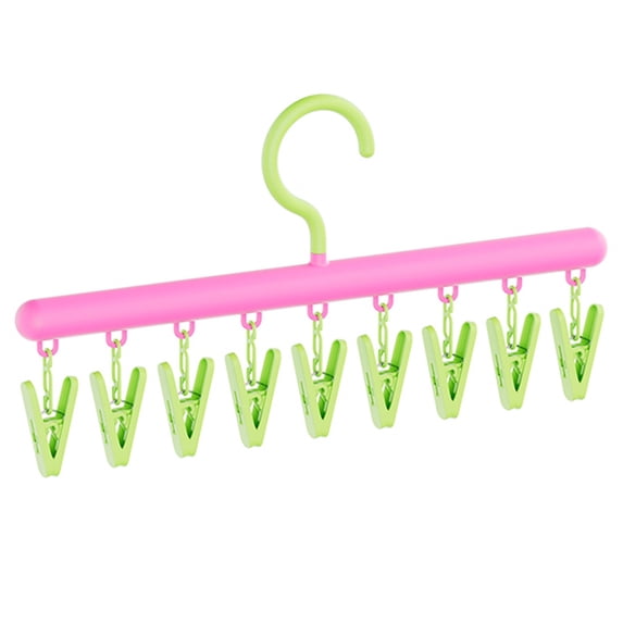 VWRXBZ Clothes Hanger, 15.21x8.19x0.98 Inch Non-Slip Hanger with Clips Plastic Clothes Hanger Multi-Purpose Garment Clamp Delicate Lingerie Drying Rack Sock and Underwear Organizer Home Decor