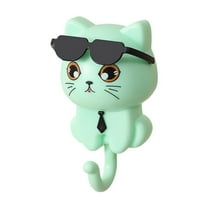 VWRXBZ Command Hooks, 1.77x3.35 Inch Key Shape Hooks Adhesive Coat Hooks Cute Hooks with Sunglasses Decorative Hooks for Keys Towel Hat Coat Wall Hooks for Hanging