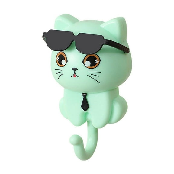 VWRXBZ Command Hooks, 1.77x3.35 Inch Key Shape Hooks Adhesive Coat Hooks Cute Hooks with Sunglasses Decorative Hooks for Keys Towel Hat Coat Wall Hooks for Hanging