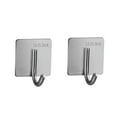 thumbnail image 1 of VWRXBZ Command Hooks, 2.2x1.8x1.4 Inch Stainless Steel Strong Clothes Hook Kitchen Bathroom Towel Rack Wall Hanging Non Perforated Hook Wall Hooks for Hanging, 1 of 6