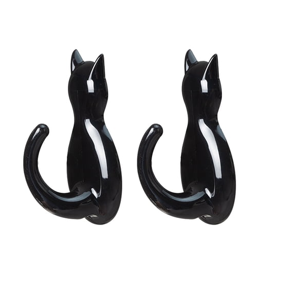 VWRXBZ Command Hooks Cute Cats Tail Adhesive Hooks Wall Hanger No Drilling Strong Stick Key for Your Kitchen Bathroom Door and Closet Storage Wall Hooks for Hanging
