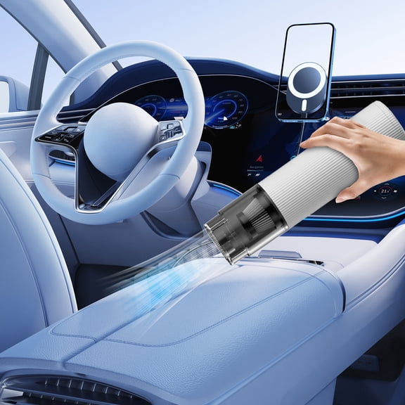 VWRXBZ Car Vacuum Cleaner Wireless Portable Vehicle Cleaning System with Super Large Suction Super Strong Stickability and Super High Power for Both Suction and Blowing Purposes 9.09x6.44x2.85 Inch