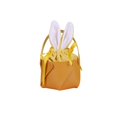 thumbnail image 1 of VWRXBZ Easter Bunny Ears Faux Leather Gift Bag for Kids - Detachable Easter Eggs Basket with Velvet Liner, Party Decoration (Yellow), 1 of 6
