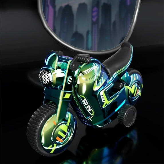 VWRXBZ Inertia Pull Back Toy Motorcycle with Light and Sound, 6.3" Simulation Alloy Model Car, Portable Sliding Vehicle Toy for Boys boys, Durable Desk Decor and Racing Game