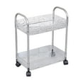thumbnail image 1 of VWRXBZ Kitchen Shelf, 16.14x12.79x8.07 Inch Two Tier Kitchen Bathroom Living Room Shelf Floor Storage Rack Multi-Layer Transparent Storage Cabinet Movable Trolley Shelf Organizer, 1 of 6