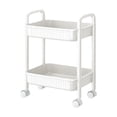 thumbnail image 1 of VWRXBZ Kitchen Shelf, 19.48x14.56x10.62 Inch Two Tier Rolling Cart with Wheels a Practical Cart with Handles and Locking Swivel Casters Suitable for Storage in The Kitchen Office and Bedroom, 1 of 6