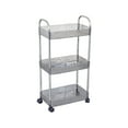 thumbnail image 1 of VWRXBZ Kitchen Shelf, 25.98x12.79x8.07 Inch Three Tier Kitchen Bathroom Living Room Shelf Floor Storage Rack Multi-Layer Transparent Storage Cabinet Movable Trolley Shelf Organizer, 1 of 6