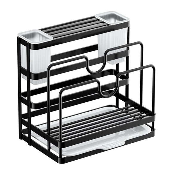 VWRXBZ Kitchen Shelf, 9.45x8.66x6.3 Inch Kitchen Knife Storage Rack Multi Functional Counter Cutting Board Rack Chopsticks Cage Home Cutting Board Knife Storage Rack Shelf Organizer