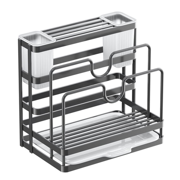 VWRXBZ Kitchen Shelf, 9.45x8.66x6.3 Inch Kitchen Knife Storage Rack Multi Functional Counter Cutting Board Rack Chopsticks Cage Home Cutting Board Knife Storage Rack Shelf Organizer
