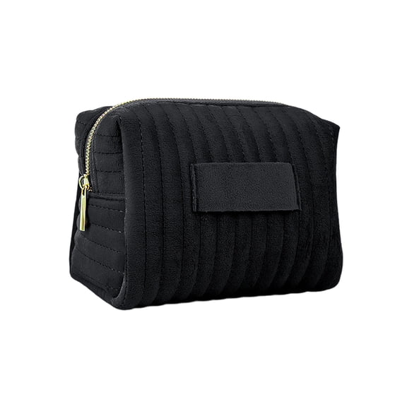 VWRXBZ Makeup Bag, Border Hot Selling Embroidered Striped Velvet Cosmetic Bag High Value Soft Cosmetic Storage Bag Travel Essentials