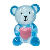 VWRXBZ Mini Heart Bear Figurine, Transparent Resin Cute Bear Ornament for Valentine's Day, Home office Desk Study Display Decoration