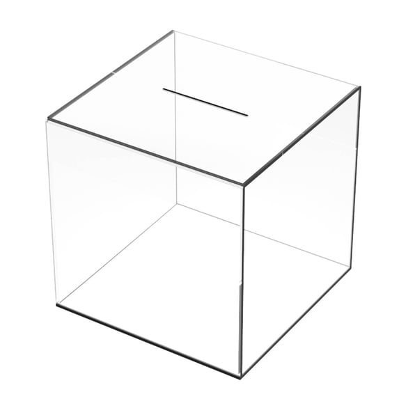 VWRXBZ Money Box, 4.72x4.72x4.72 Inch 1PC Clear Bank for Adults Clear Acrylic Bank Money Tip Change Box to Help Budget and Save Unopenable Savings Coin Money Bank Jar Box for Adults Home Decor