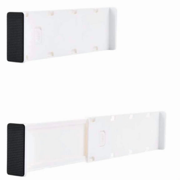 VWRXBZ Plastic Storage Bins, 10.82x3.14x1.37 Inch Drawer Storage Divider Adjustable Plastic Clamping Device Wardrobe Partition Box Partition Baffle Storage Containers