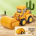 thumbnail image 1 of VWRXBZ Press and Go Engineering Vehicle Toy, 5.9 Inch Yellow Plastic Construction Car with Sliding Action, Interactive Educational Toy for boys boys Learning Motor Skills, 1 of 7