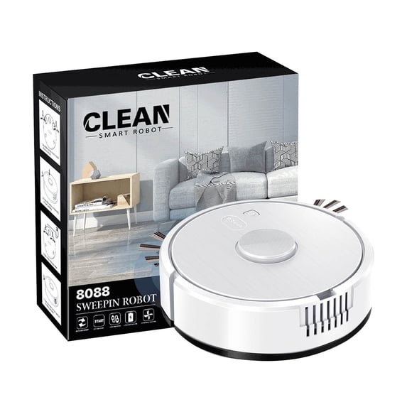 VWRXBZ Robot Vacuum Cleaner Strong Suction Slim Robotic Vacuum Sweeper with Low Noise Vacuum Automation Sweeping Home Carpet Cleaner for Hard Floors Robot Sweeper Self Emptying