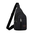 thumbnail image 1 of VWRXBZ Sling Bag, 11.81x6.69x1.97 Inch Thickened Zipper Outdoor Canvas Chest Bag Men's Chest Bag Hiking Backpack Multipurpose Crossbody Chest Bag Messenger Bag Men's and Women's Chest Bag, 1 of 6