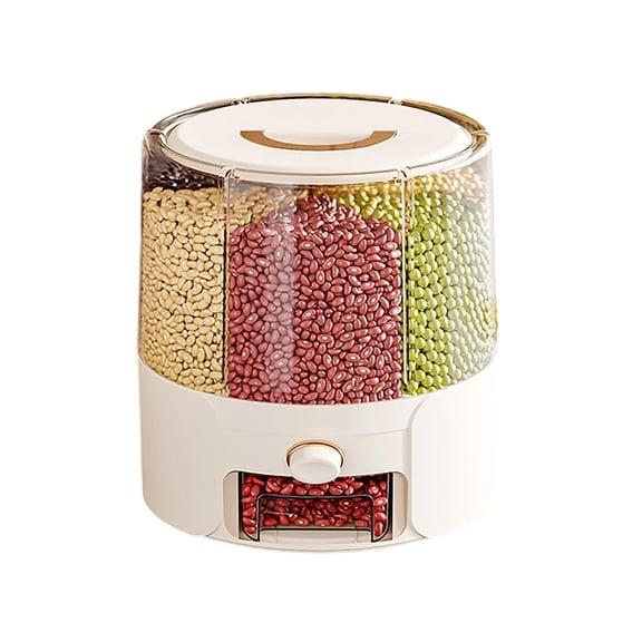 VWRXBZ Storage Bins Deposit of Grain Storage Dispenser of Grains Storage Containers Kitchen Swivel 360 Degrees Storage Containers