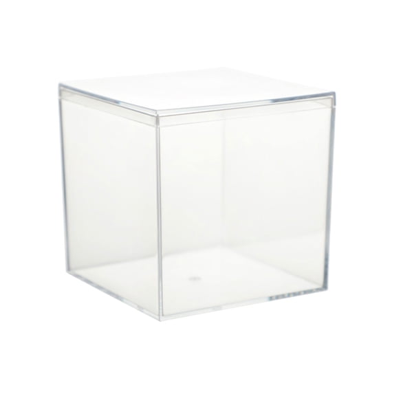 VWRXBZ Storage Box, 1.97x1.97x1.97 Inch Transparent Acrylic Storage Box with Plastic Lid Toys Wedding Birthday Party Gifts Candy Box Home Decor