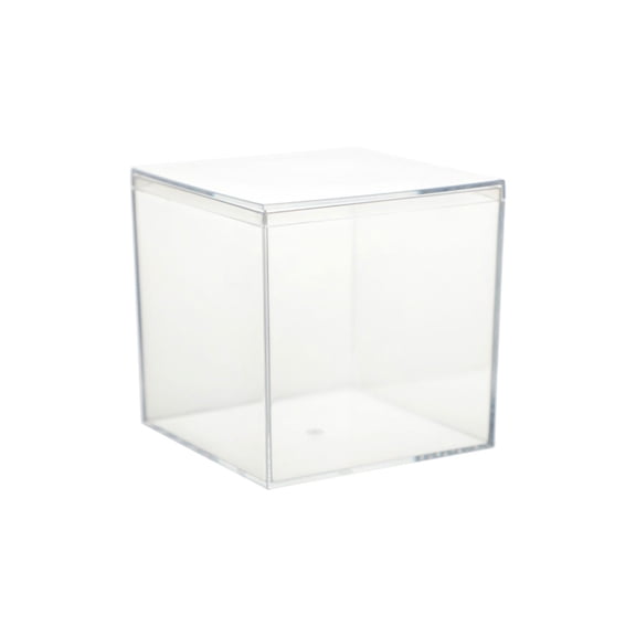 VWRXBZ Storage Box, 3.35x3.35x3.35 Inch Transparent Acrylic Storage Box with Plastic Lid Toys Wedding Birthday Party Gifts Candy Box Home Decor