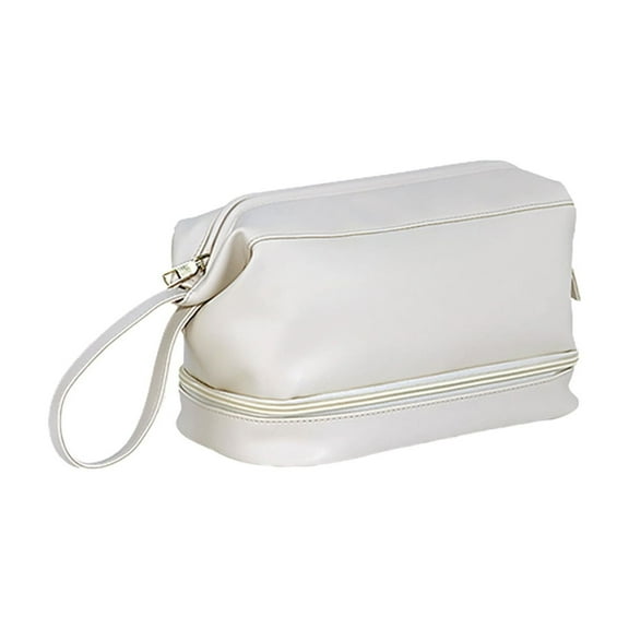 VWRXBZ Toiletry Bag, 9.84x7.48x5.91 Inch Large Capacity Double Layer Cosmetic Bag Portable Clouds Handbag Travel Cosmetics and Toiletries Storage Bag Travel Essentials