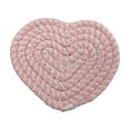 thumbnail image 1 of VWRXBZ Valentine's Day Heart Shaped Hot Pad Cotton Woven Heat Insulation Pad 4.9x4.1 Inch Hot Pink Kitchen Trivet Potholder for Romantic Dinner Party Gifts, 1 of 6